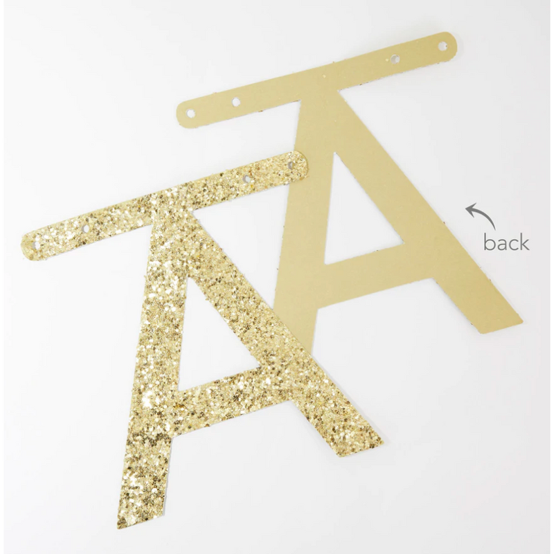 Meri Meri Gold Glitter Letter Garland Kit