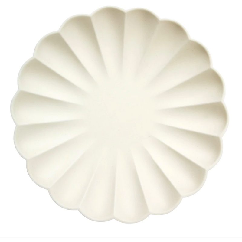 Meri Meri Cream Simply Eco Large Plates