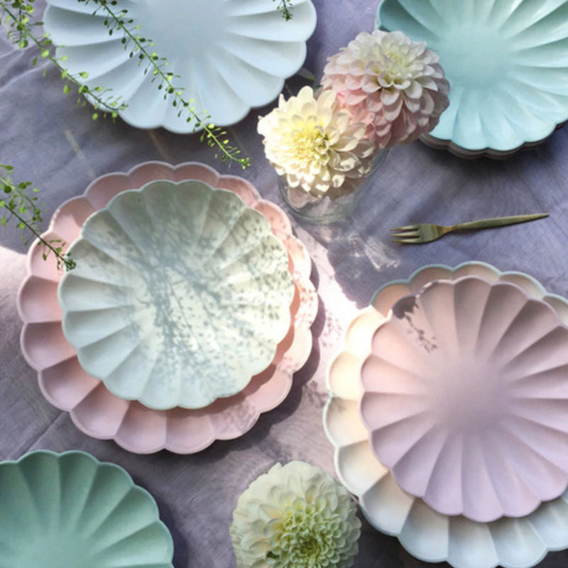 Meri Meri Cream Simply Eco Large Plates