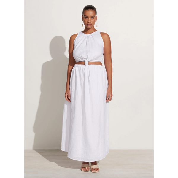 Faithfull The Brand Zeta Midi Dress White