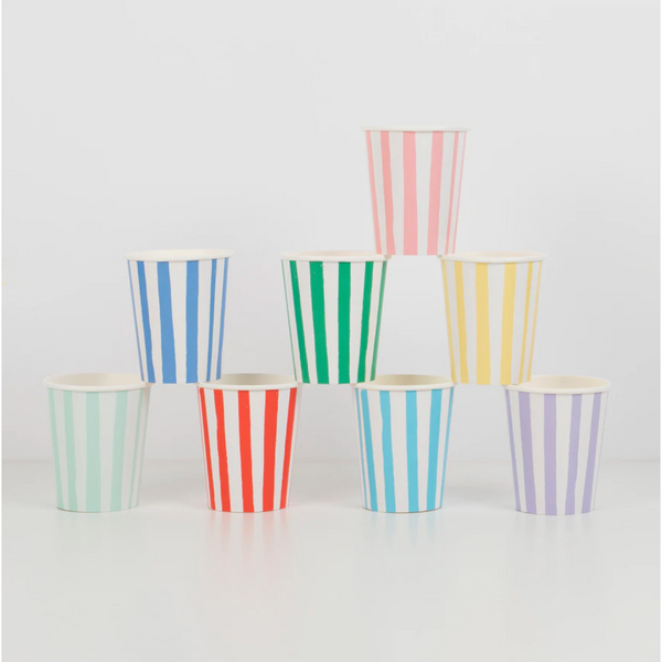 Meri Meri Mixed Stripe Cups