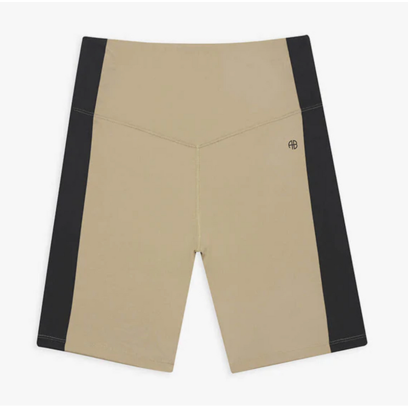 Anine Bing Blake Biker Short - Tan And Black