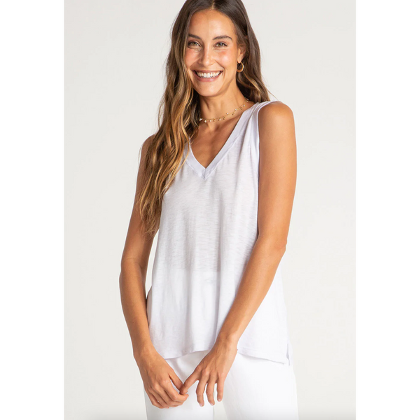 Bella Dahl Easy V-Neck Tank - White
