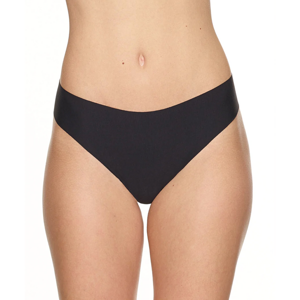 Commando Butter Mid-Rise Thong - Black