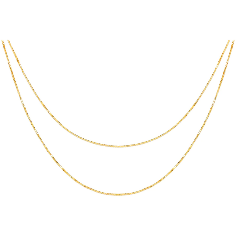 EF Collection Double Strand Liquid Gold Necklace