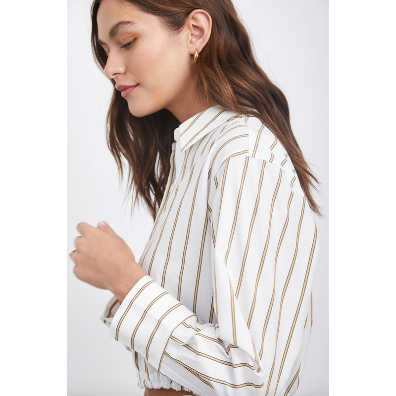Rails Nicki Top - Ivory Daffodil Stripe