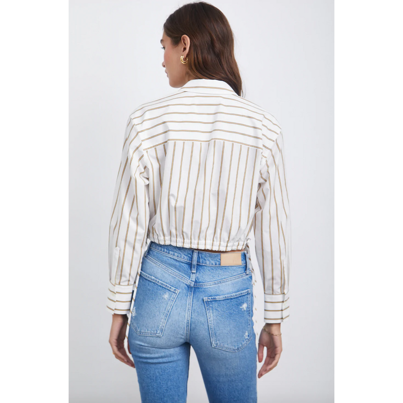 Rails Nicki Top - Ivory Daffodil Stripe