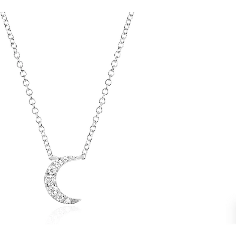 EF Collection Diamond Moon Choker Necklace