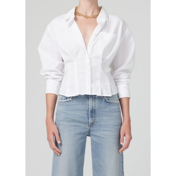 Citizens of Humanity Francis Corset Shirt - White