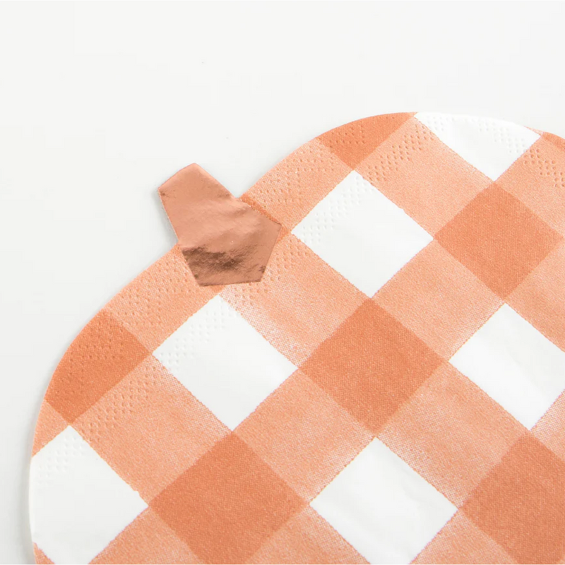 Meri Meri Gingham Pumpkin Napkins