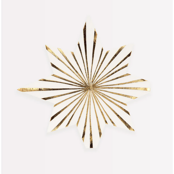 Meri Meri Gold Stripe Star Napkins