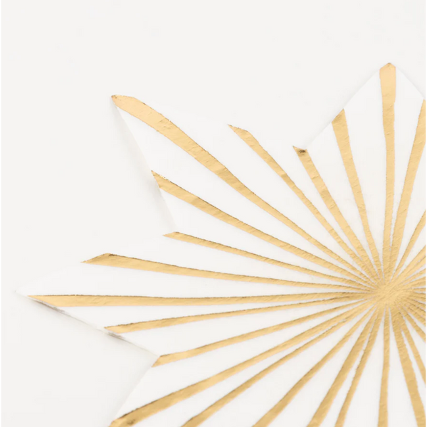 Meri Meri Gold Stripe Star Napkins
