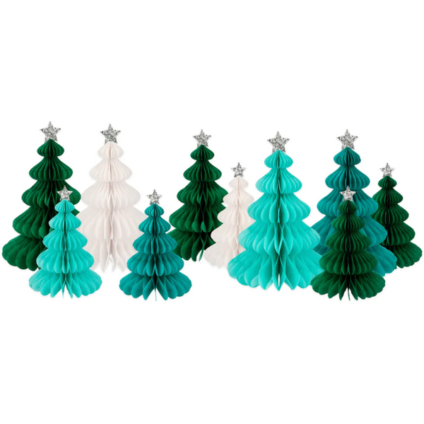 Meri Meri Green Forest Honeycomb Decorations