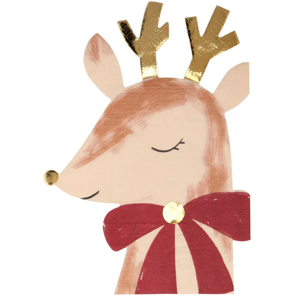 Meri Meri Reindeer With Bow Napkins