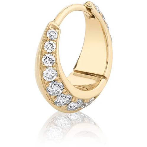 Lizzie Mandler Small Pavé Crescent Hoop
