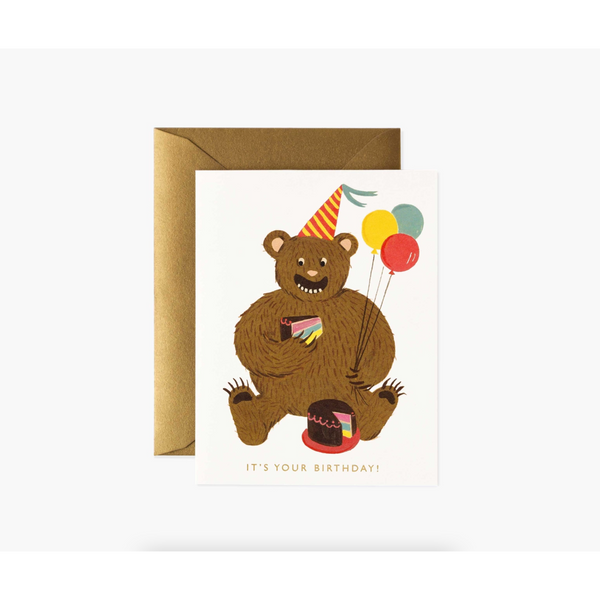 Rifle Paper Co. Birthday Bear Card