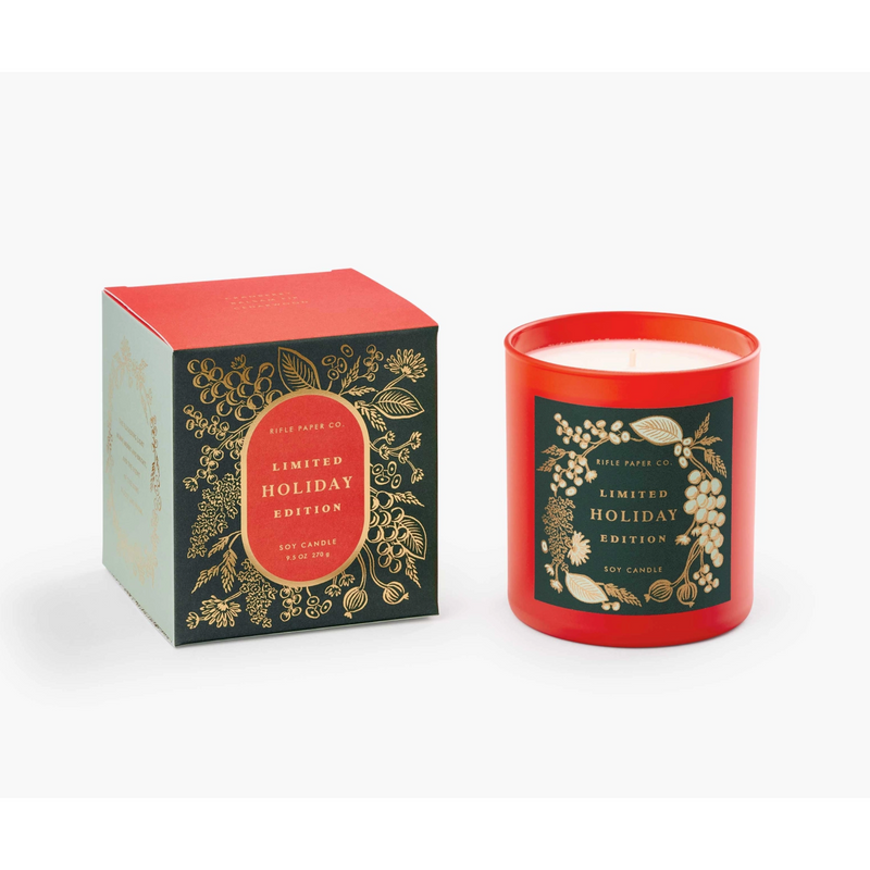 Rifle Paper Co. Holiday 9 oz Glass Candle