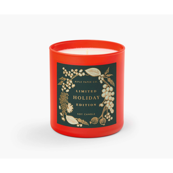 Rifle Paper Co. Holiday 9 oz Glass Candle