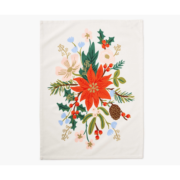 Rifle Paper Co. Holiday Bouquet Tea Towel