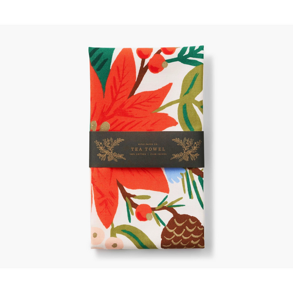 Rifle Paper Co. Holiday Bouquet Tea Towel