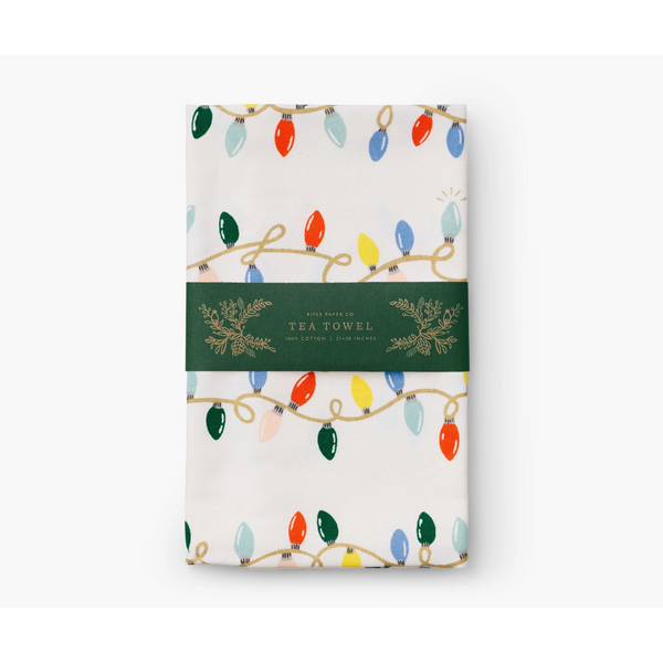 Rifle Paper Co. Holiday Lights Tea Towel