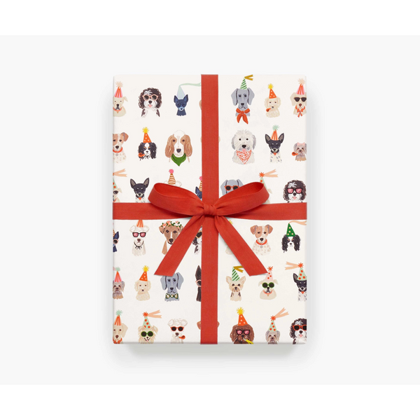 Rifle Paper Co. Roll of 3 Party Dogs Wrapping Sheets