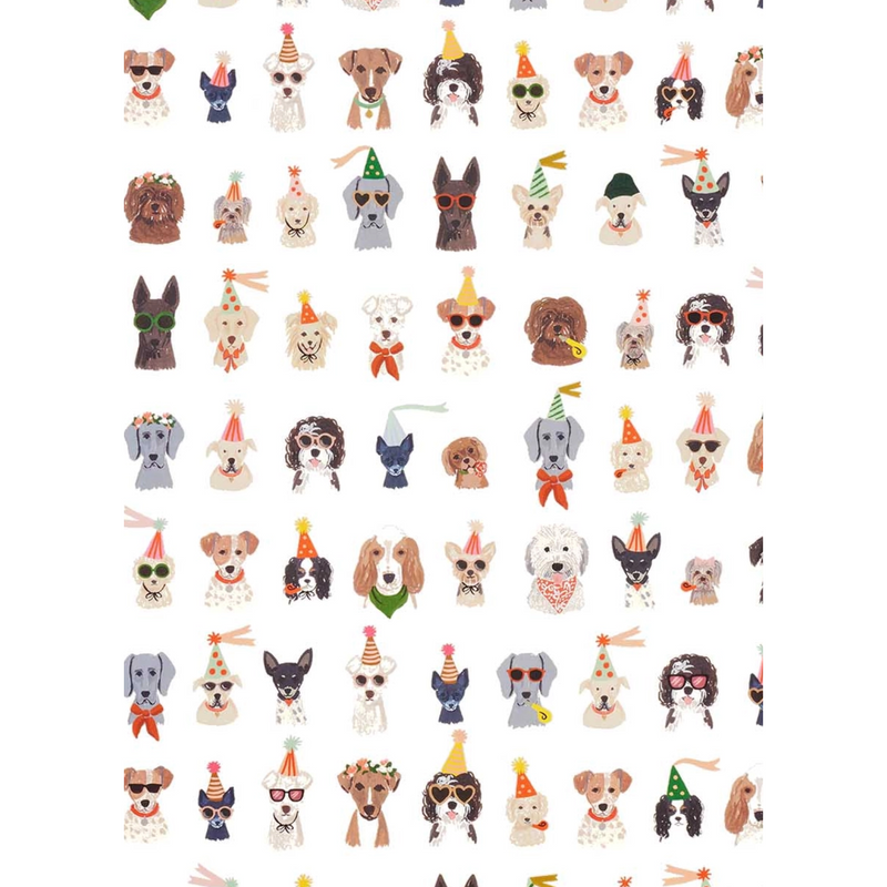Rifle Paper Co. Roll of 3 Party Dogs Wrapping Sheets