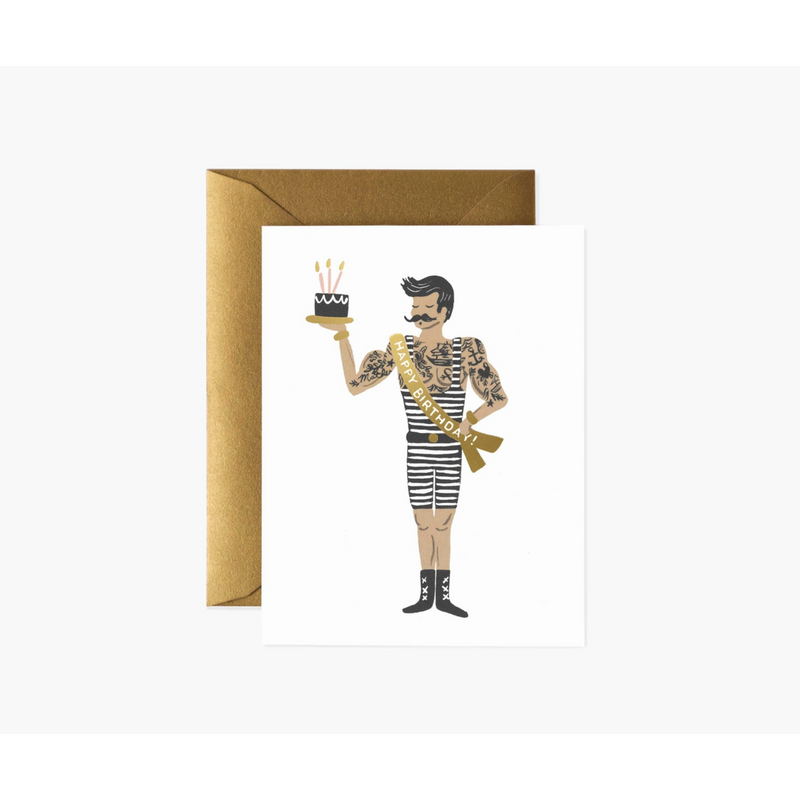 Rifle Paper Co. Strongman Birthday Card