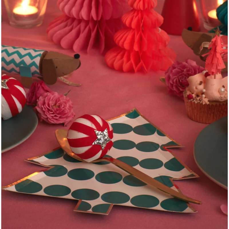Meri Meri Patterned Christmas Tree Plates