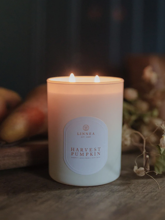 Linnea's Lights 2-Wick Harvest Pumpkin