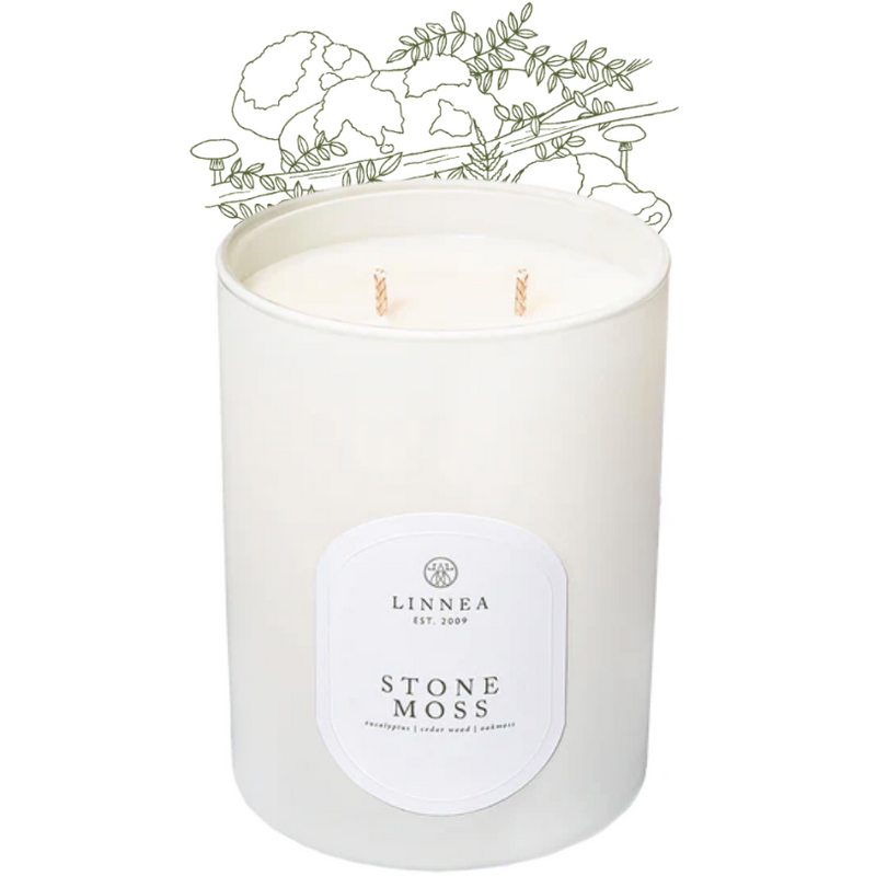 Linnea's Lights Stone Moss 2-wick