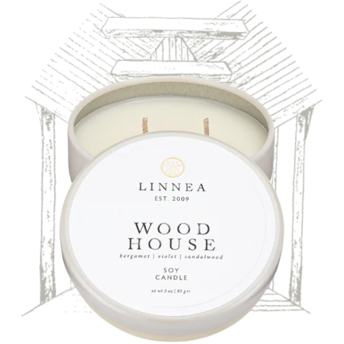 Linnea's Lights Wood House Petite Candle