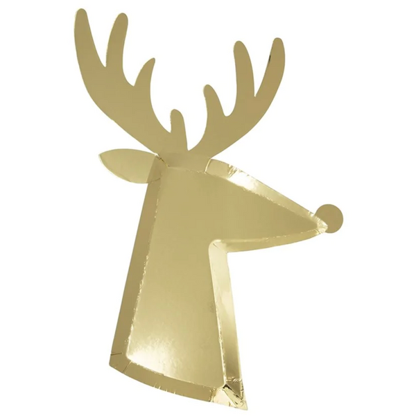 Meri Meri Gold Reindeer Plate