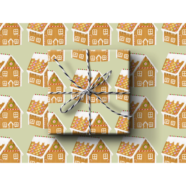 k.Patricia Designs Gingerbread House Wrapping Paper