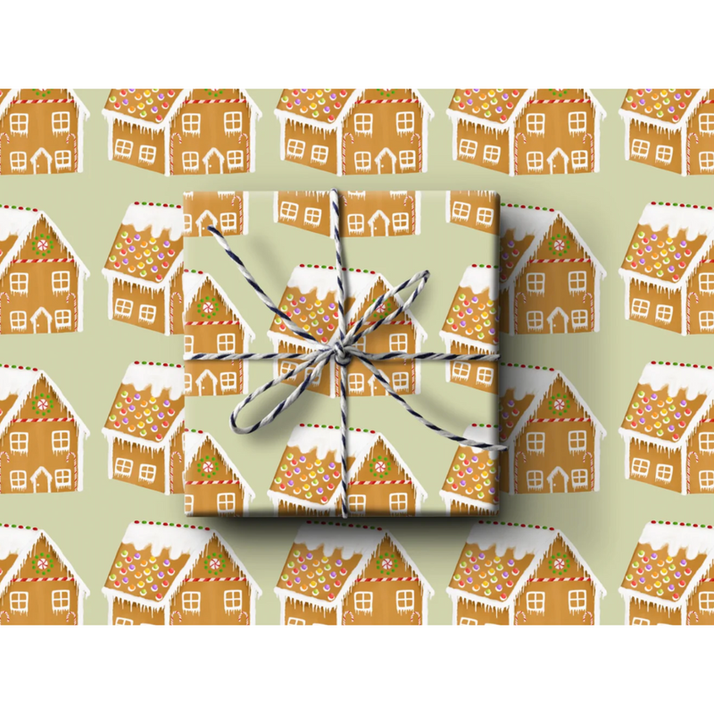 k.Patricia Designs Gingerbread House Wrapping Paper