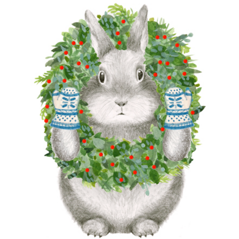 Dear Hancock Bunny Wreath