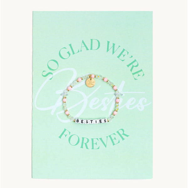 Little Words Project Greeting Card with Bracelet- Bestie