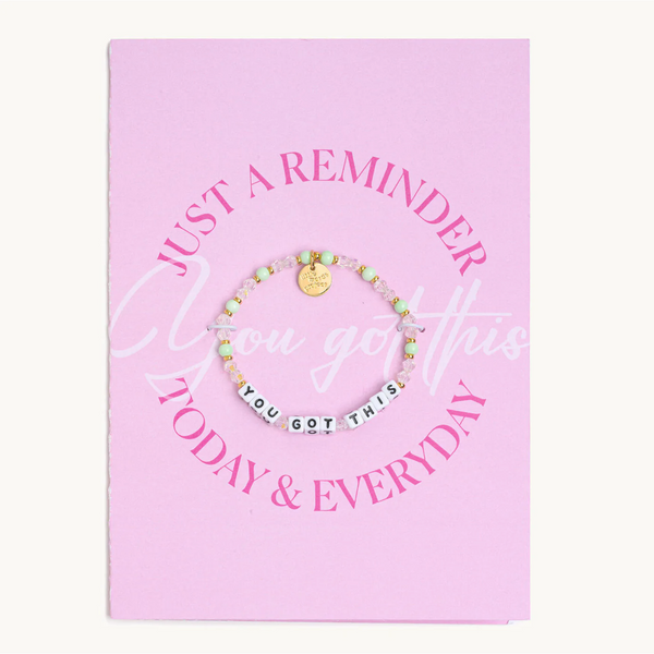 Little Words Project Greeting Card with Bracelet- You Got This