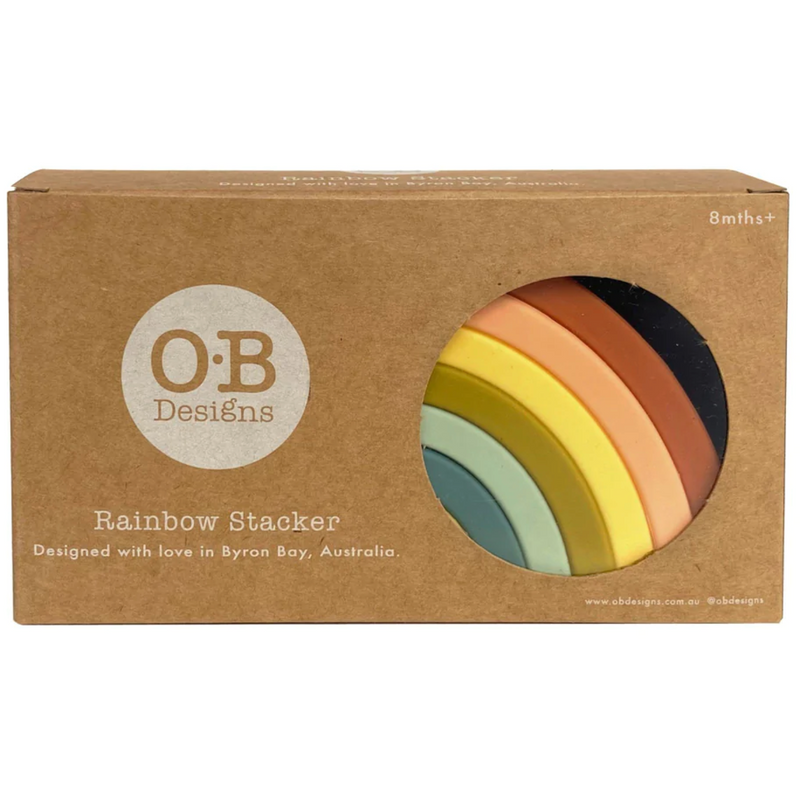OB Designs Silicone Rainbow Stacker | Cherry