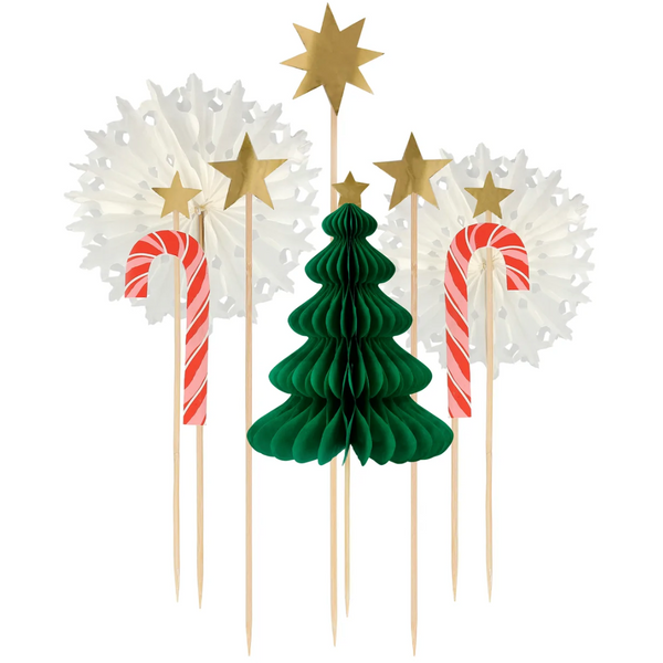 Meri Meri Christmas Honeycomb Cake Topper Set