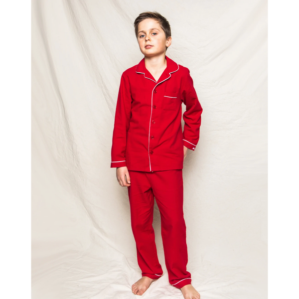 Petite Plume Classic Red Flannel Pajamas