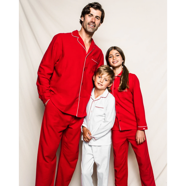Petite Plume Men's Red Flannel Classic Pajama Set
