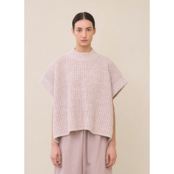 Lauren Manoogian Waffle Poncho Mauve Confetti