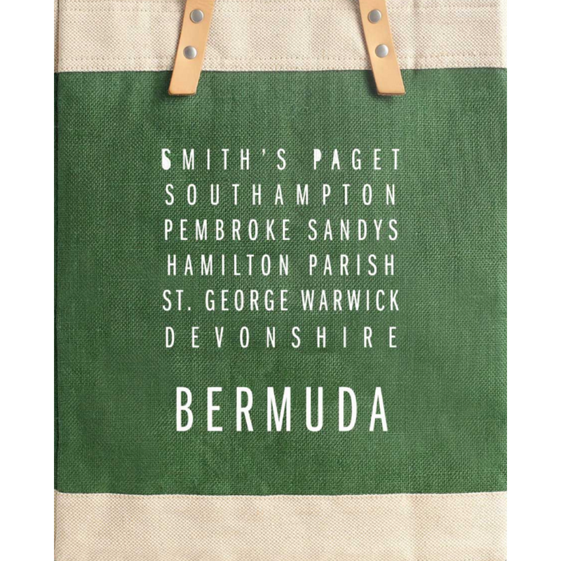 Market Bag - Bermuda Parishes Field Green