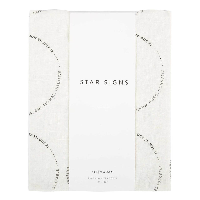 Sir|Madam Star Signs Tea Towel