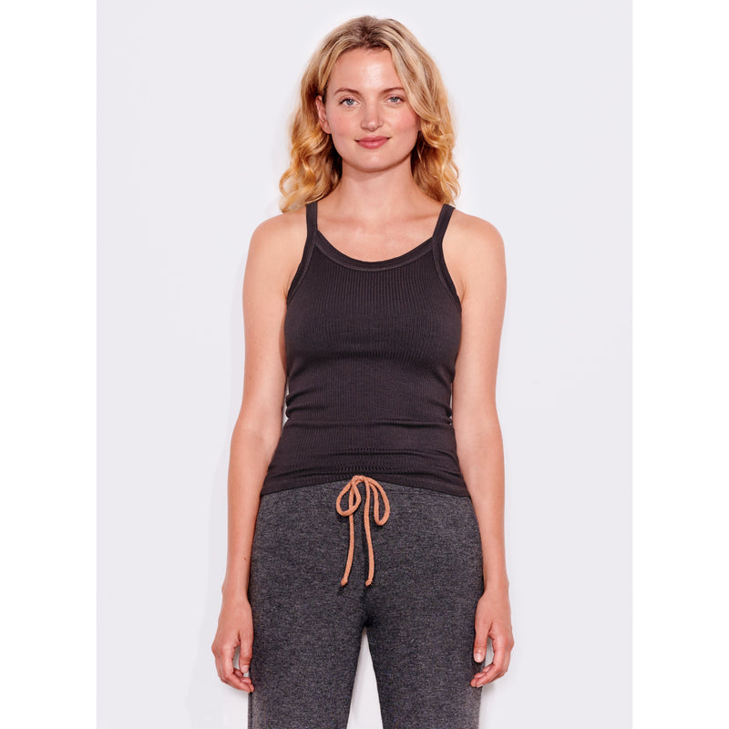 Sundry Rib Cami Black