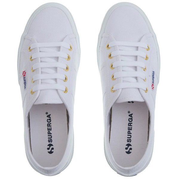 Superga white and gold discount