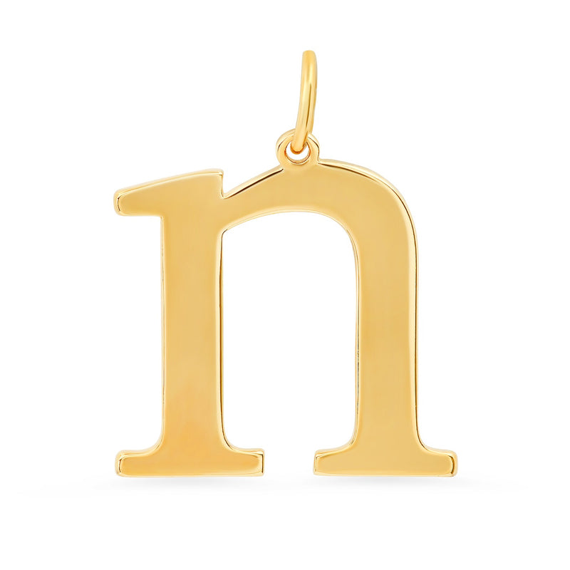 Tai Simple gold lower case initial charm