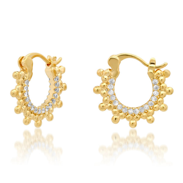 Tai Gold bubble huggie earrings