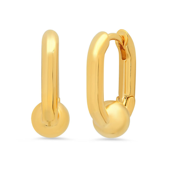 Tai Gold huggie earrings with gold ball
